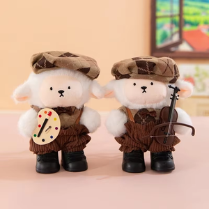 Porte-clés en polaire de la série Little Lamb - Styles variés, petits porte-clés en polaire d'agneau, accessoires pour sacs, cadeaux de fêtes - Product Image 3