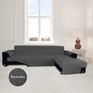 Funda de Sofá Seccional Reversible en Forma de L, Resistente a las Manchas, Lavable a Máquina, para Perros y Gatos, Color <span class=keywords><strong>Gris</strong></span> Oscuro Grande - Product Image 2