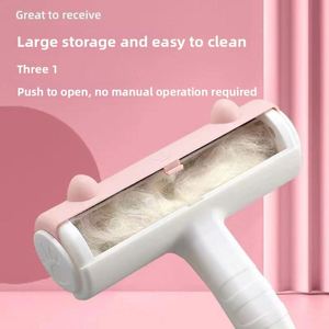 Rouleau anti-poils double action écologique pour chats et chiens, outil manuel en plastique pour le toilettage des animaux, nettoyage facile des literies - Product Image 3