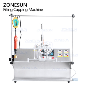 เครื่องบรรจุและปิดฝาแบบกึ่งอัตโนมัติ ZONESUN ZS-ASP4 สำหรับบรรจุของเหลวในซองแบบมีหัวจ่าย 4 หัว ใช้ปั๊มเกียร์ เหมาะสำหรับน้ำผลไม้ เซรั่มบำรุงผิว และเครื่องดื่ม - Product Image 5