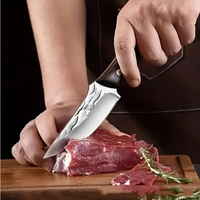 Couteau de boucher à lame fixe forgé à la main, manche en bois, étui en cuir portable, outil de découpe de viande pour le camping en plein air