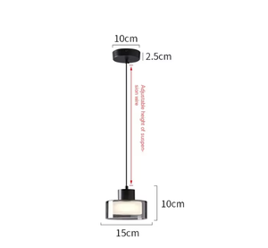 JACKSUN nordico minimalista <span class=keywords><strong>grigio</strong></span> fumo vetro LED lampada a sospensione a forma di bottiglia in alluminio <span class=keywords><strong>lampadario</strong></span> per Bar ristorante - Product Image 6