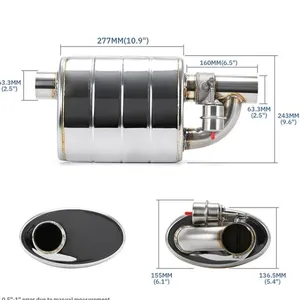 車の排気システム真空バルブ制御排気パイプキット可変サイレンサーステンレスマフラースイッチサウンドエキゾースト