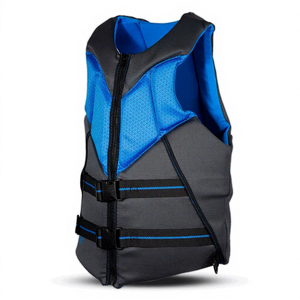 Gilet de sauvetage en néoprène pour adulte, gilet d'impact pour sports nautiques avec boucles à dégagement rapide et fermeture éclair frontale pour le wakeboard et le jet ski - Product Image 4