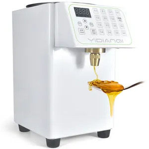 Multifuncional mejor precio tienda de té de la leche equipo de té de burbujas maquinaria automática de jarabe de fructosa dispensador de azúcar líquido 8L