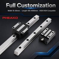 Rails linéaires sur mesure de type Pheako (acier au carbone, capacité de charge 27,76 kN) compatibles HIWIN HGH/HGW25 – Direct Usine