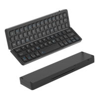 Clavier sans fil pliable personnalisé BD10, 78 touches, BT5.1, clavier portable rechargeable pour les voyages et les affaires