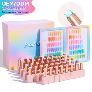 JTING New Arrival Phổ Biến Mùa Hè Bộ Sưu Tập Pastel 48 Colors Nail Gel Polish Box Set Miễn Phí Cuốn Sách OEM Tùy Chỉnh Của Riêng Bạn Thương Hiệu