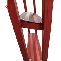 Accessoires marins FOYO Fabrication durable Échelle fixe en aluminium rouge à 3/4/5 marches Antirouille