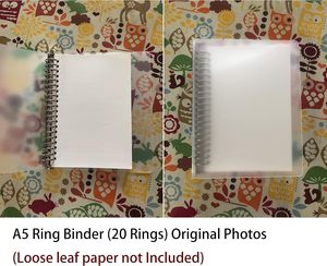 A4 A5 Loose-Leaf Trường Tùy Chỉnh Thư Mục Tập Tin Chất Kết Dính Bìa Trong Suốt Nhựa 20 Lỗ Vòng Chất Kết Dính Đấm Tập Tin Thư Mục - Product Image 2