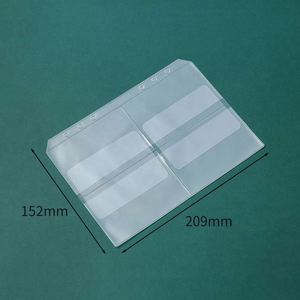 Frosted Spiral Zipper PVC Transparent Cash Envelope Loose Leaf Zipper Pocket Zipper <b>Binder</b> Insert with Loose-Leaf Binding - Product Image 5