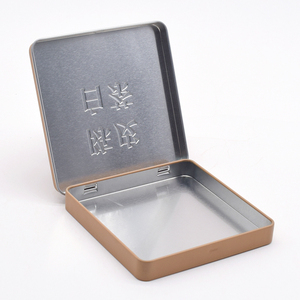 Tùy Chỉnh Dập Nổi Bản Lề Mỏng Hộp Thiếc Thực Phẩm Cấp Siêu Mỏng Sô Cô La Quà Tặng Kim Loại Hộp Thiếc Vuông Trường Hợp Kim Loại Bao Bì Hộp - Product Image 2