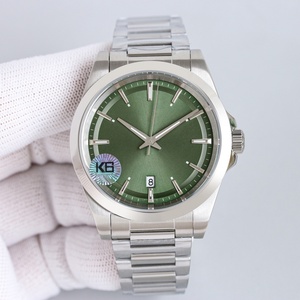 Luxury Casual Business Men's <b>Automatic</b> Mechanical Watch, Green Sunray Dial, Stainless Steel Strap, Date Display - Product Image 1