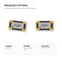 Osilator Aktif 27MHz 40MHz SMD Clock Generator Low Jitter untuk Set Top Box dan TV Board