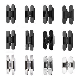 <span class=keywords><strong>Charnière</strong></span> de <span class=keywords><strong>porte</strong></span> <span class=keywords><strong>invisible</strong></span> moderne à 180 degrés en alliage de zinc noir pour <span class=keywords><strong>porte</strong></span> en bois/acier avec design 3D réglable – Accessoires de <span class=keywords><strong>porte</strong></span> - Product Image 1