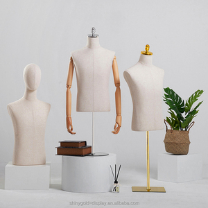 Boutique moda vestido forma hombres maniquí Homme Buste camisas cuerpo blanco Lino medio cuerpo maniquí <span class=keywords><strong>hombre</strong></span> en Mesa - Product Image 5