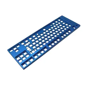 Capa para teclado mecânico de jogos de alumínio anodizado com Usinagem CNC personalizado Kit DIY para teclado de metal OEM Verde Rosa