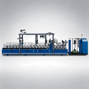 Machine d'enroulement de profilés à colle thermofusible PUR TUBF650B-PUR-II de 650 mm de large pour la lamination de profilés MDF, aluminium, PVC, UPVC - Product Image 1