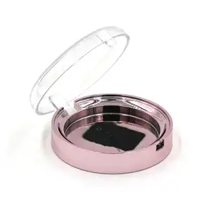 圆形空单井塑料ABS用于眼影紧凑型粉盒用于化妆包装的空盒