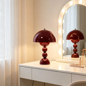 Lampada da Tavolo <span class=keywords><strong>LED</strong></span> Nordica a Cupola in ABS, Alimentata a Batteria 5V, Controllo Touch Dimmerabile, Luce Ambientale Costante per Camera da Letto/Matrimonio/Ufficio - Product Image 5