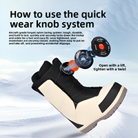 Raquettes à neige pour hommes et femmes, bottes d'hiver pour femme, imperméables, antidérapantes, chaudes, pour le snowboard et le ski