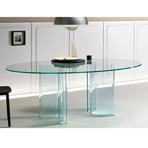 Mesa de Centro Moderna de Vidrio Curvo de Color - Mesa Decorativa de Vidrio Templado Curvo para Sala de Estar - Product Image 6