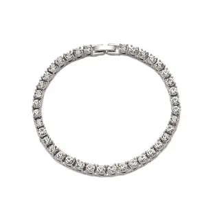 Wholesale punk fashion lab grown diamond tennis chain bracelet for women and men daily jewelry