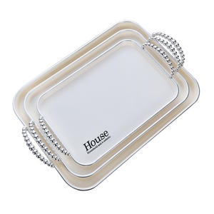 Assiettes à dîner de luxe en PET avec poignée durable passe au lave-vaisselle pour la maison cuisine fête mariage noël nouveau modèle de conception - Product Image 1