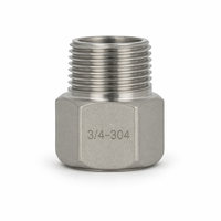 Adaptateur réducteur hexagonal forgé en acier inoxydable 304 BSPP BSPT à basse pression, filetage mâle-femelle 3/4 DN20 DN25, raccords de tuyauterie