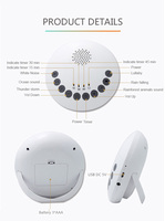 Portable White Noise Machine Nature Sound Box Rain Thunder Ocean Sound pour l'aide au sommeil Machine à bruit blanc facile à utiliser