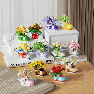 ดอกไม้ประดับรองเท้าบล็อกตัวต่อขนาดเล็ก DIY ของขวัญสำหรับวัยรุ่น 7-14 ปีวัสดุ ABS 100-200 ชิ้น - Product Image 2