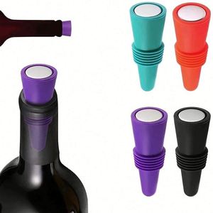Custom Logo Hot Selling Low Price Cork Black Purple Red Multi Colors <b>Bottle</b> <b>Stopper</b> for Keeping Wine Fresh Promotion Gift - Product Image 2