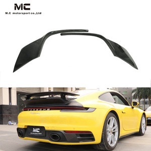 Parti esterne Auto <span class=keywords><strong>O</strong></span> stile coltello da vento posteriore in fibra di carbonio per Porsche 911 992 2018 + Carrera Targa posteriore Canard Splitter posteriore - Product Image 1