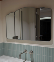 Miroir de salle de bain mural pliable en acier inoxydable de qualité industrielle