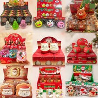 Jouet Squishy de Noël Lumineux Père Noël Bonhomme de Neige Géant, Jouet à Presser Squishy Taba Crunchy, Jouet Promotionnel