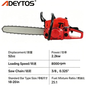Motosega a Benzina Industriale ad Alte Prestazioni di Produzione Cinese, Due Tempi, Raffreddamento ad Aria, 52cc 2200W per Taglio del Legno - Product Image 4