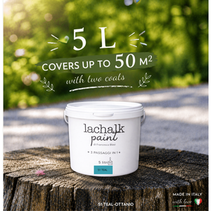 51 TEAL 5lt LaChalk the evolution of <b>chalk</b> paint Where <b>chalk</b> meets resin: Hybrid <b>Chalk</b> Resin Paint made in Italy - Product Image 2