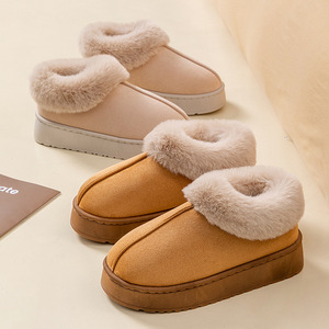 Autumn Winter Thick-Soled <strong>Slippers</strong> for Women <strong>Furry</strong> Indoor and Outdoor Snow <strong>Boots</strong> - Product Image 3