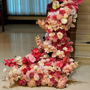 ดอกไม้ผ้าไหมเทียมปักลายดอกกุหลาบ5หัวดอกไม้ประดิษฐ์สำหรับตกแต่งงานเลี้ยงงานแต่งงานในปีใหม่ - Product Image 4