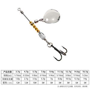 WEI Spinning Composite Spinnerbait Longue coulée Basse Paruline Pêche Rivières Lacs Ruisseaux Métal Durable Acier - Product Image 5