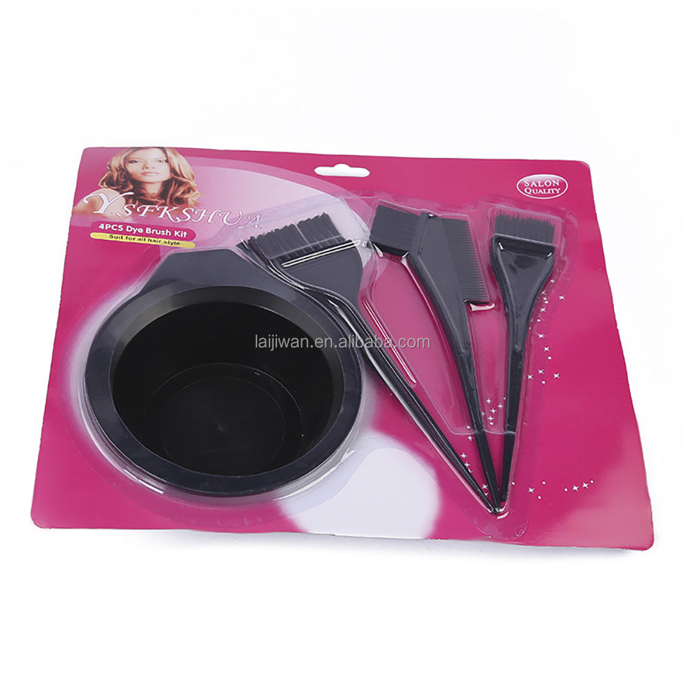 Оптовая продажа, новый стильный набор для окрашивания волос с чашей для обработки масла, расческа и щетка для волос, парикмахерский набор для домашнего использования