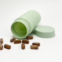 Bouteille de complément alimentaire en plastique PET mat de qualité alimentaire 150 ml 150 CC, flacon vide vert clair pour emballage de vitamines et de produits de santé
