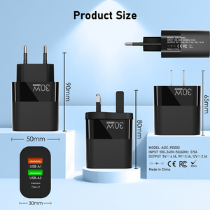 <span class=keywords><strong>D2403</strong></span> Incarcator 30W Timebox avec 3 ports, 1 Type-C et 2 USB, chargeur super rapide - Product Image 3