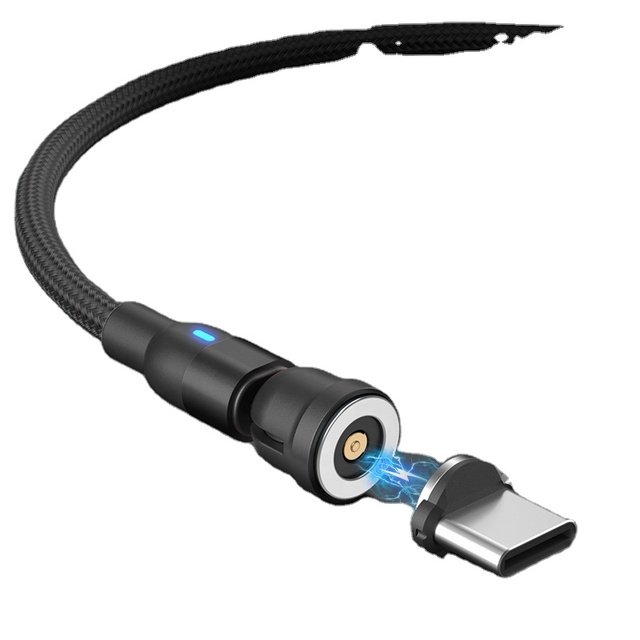 540 Degree Rotation 3 in 1 Magnetic Charger Cable Custom 2.4A Magnetic USB Mobile Phone Charging Data Cable