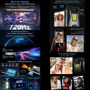 Nuovissimo serbatoio 8849 Unihertz 3S proiettore per visione notturna robusto telefono 16GB + 512GB 23800mAh batteria 5G telefono guagliato 8849 serbatoio - Product Image 5