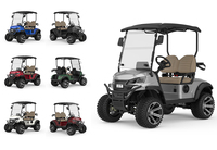 Voiturette de golf électrique à batterie lithium 2 places, couleur personnalisée, fabriquée par Borcart Factory, 4 roues, pour les centres de villégiature et les clubs de golf