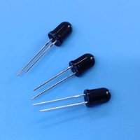 Émetteur LED IR 940nm 5mm DIP avec lentille noire grand angle 90° Diode LED infrarouge pour l'éclairage de vision nocturne