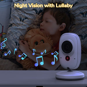 Caméra de surveillance pour bébé sans fil 3,2 pouces avec audio bidirectionnel, vision nocturne, mode VOX, 720P, batterie rechargeable, berceuses - Product Image 6