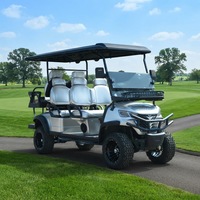 Voiturette de golf électrique 6 places Club Car, moteur puissant 72V, batterie au lithium, vitesse 30-50 km/h, idéale pour les circuits touristiques, couleurs personnalisables