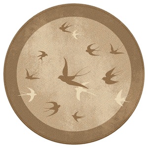 Alfombrilla redonda de estilo chino para silla, protector de suelo de oficina antideslizante para estudio y dormitorio - Product Image 2